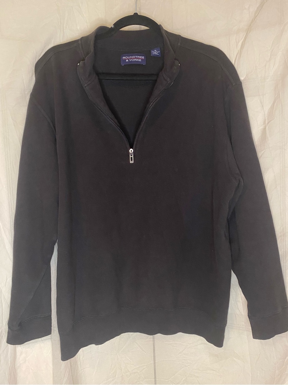 Roundtree & Yorke half-zip front sweater black szXL